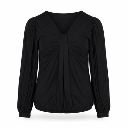 Womens UK Size 10 Debenhams Black Basic Blouse
