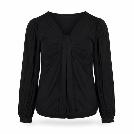 Womens UK Size 10 Debenhams Black Basic Blouse