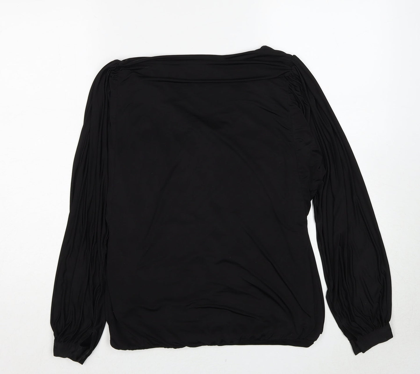 Womens UK Size 10 Debenhams Black Basic Blouse