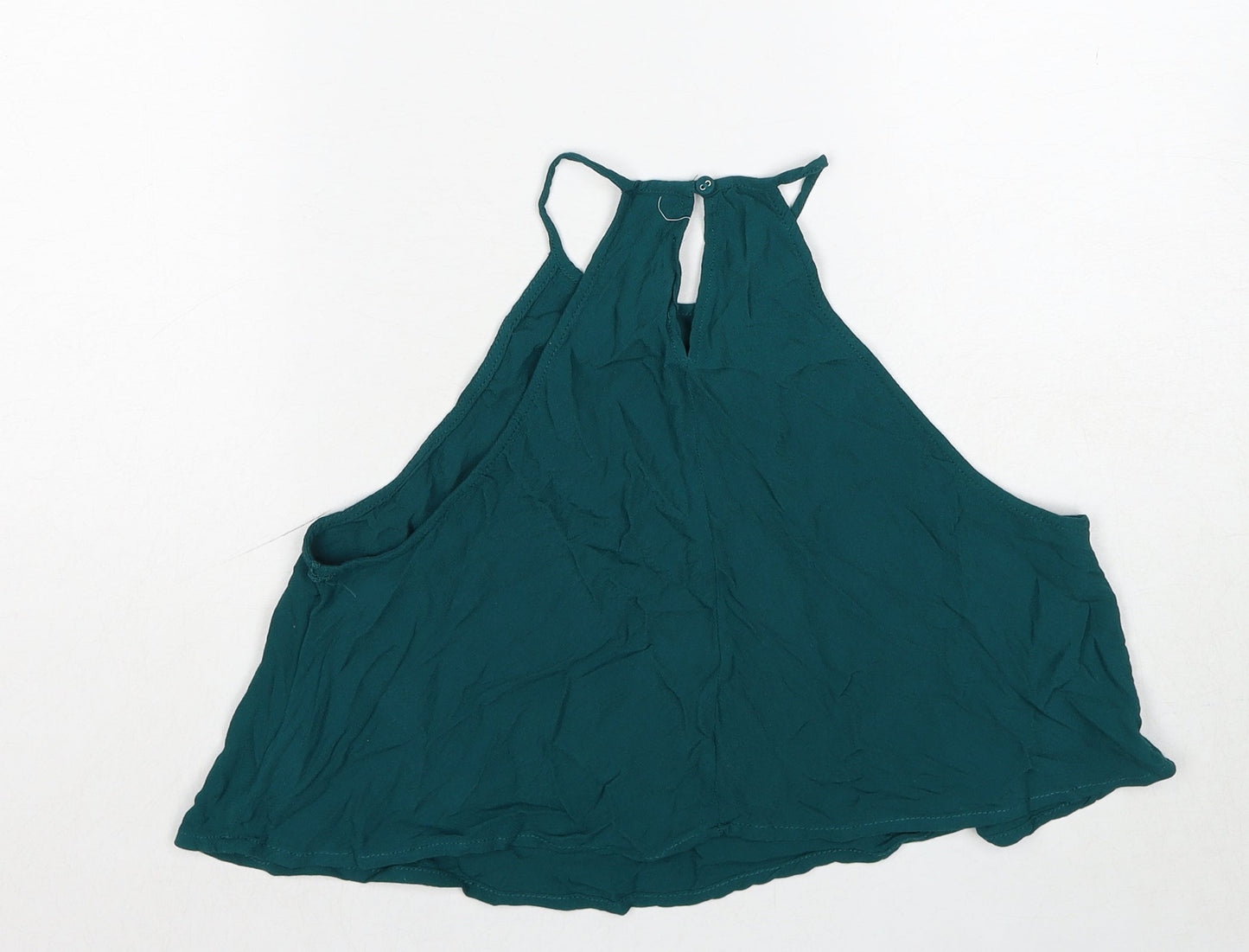 FOREVER 21 Womens Green Viscose Basic Tank Size M Round Neck