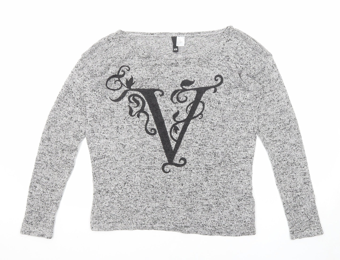 Womens UK Size XS Divided by H&M Grey Pullover Jumper