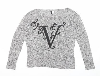 Womens UK Size XS Divided by H&M Grey Pullover Jumper