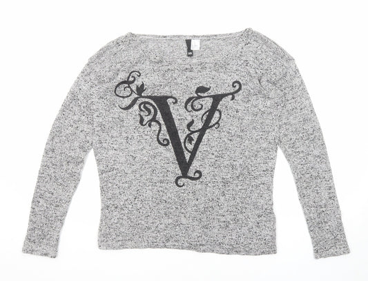 Womens UK Size XS Divided by H&M Grey Pullover Jumper