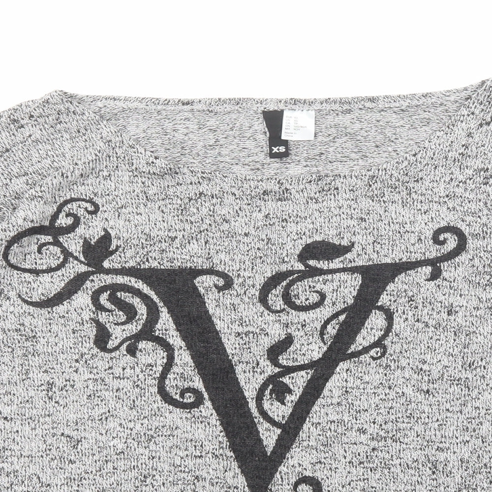 Womens UK Size XS Divided by H&M Grey Pullover Jumper