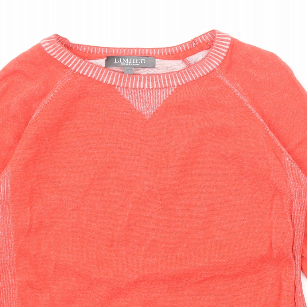 Womens UK Size 10 Limited Collection Red Pullover Jumper