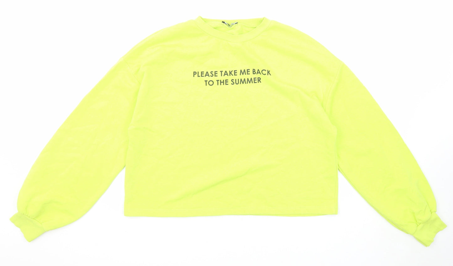 Zara Womens Green Cotton Pullover Sweatshirt Size M Pullover - Please take me back to the summer