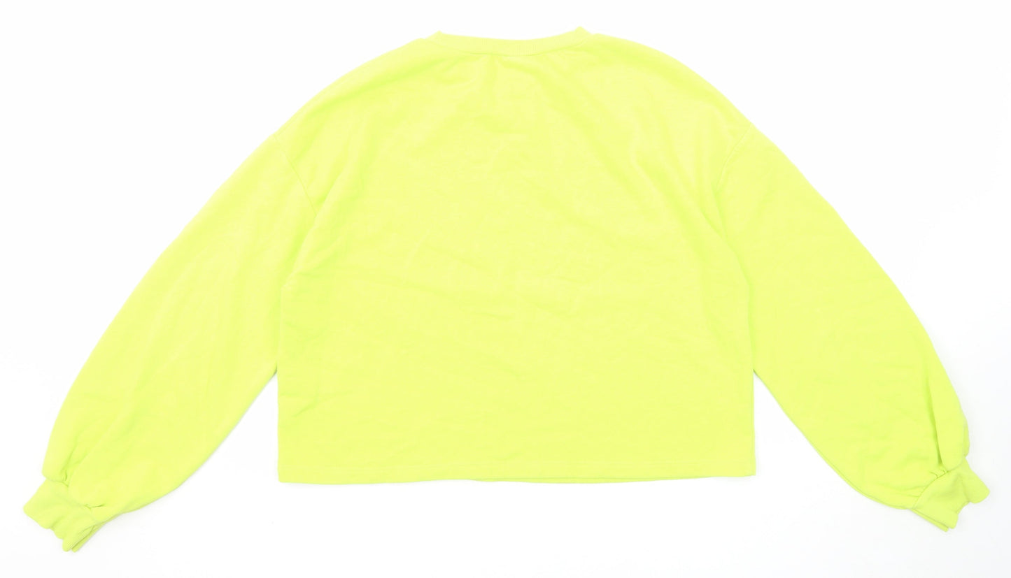 Zara Womens Green Cotton Pullover Sweatshirt Size M Pullover - Please take me back to the summer