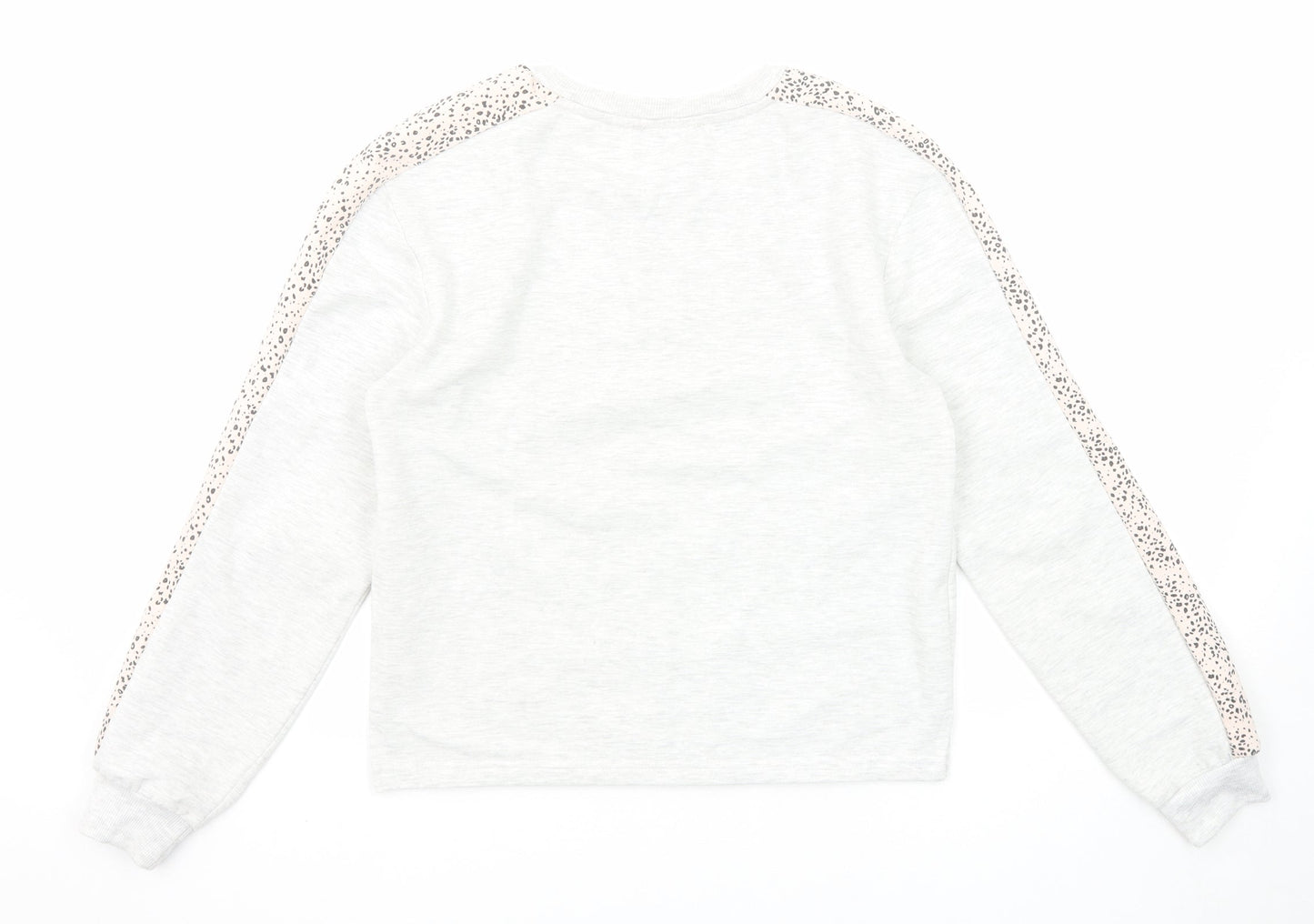 New Look Womens Ivory Geometric Polyester Pullover Sweatshirt Size 6 Pullover