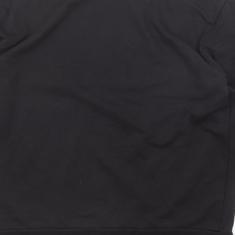 Womens UK Size S Boohoo Black Pullover Sweatshirt
