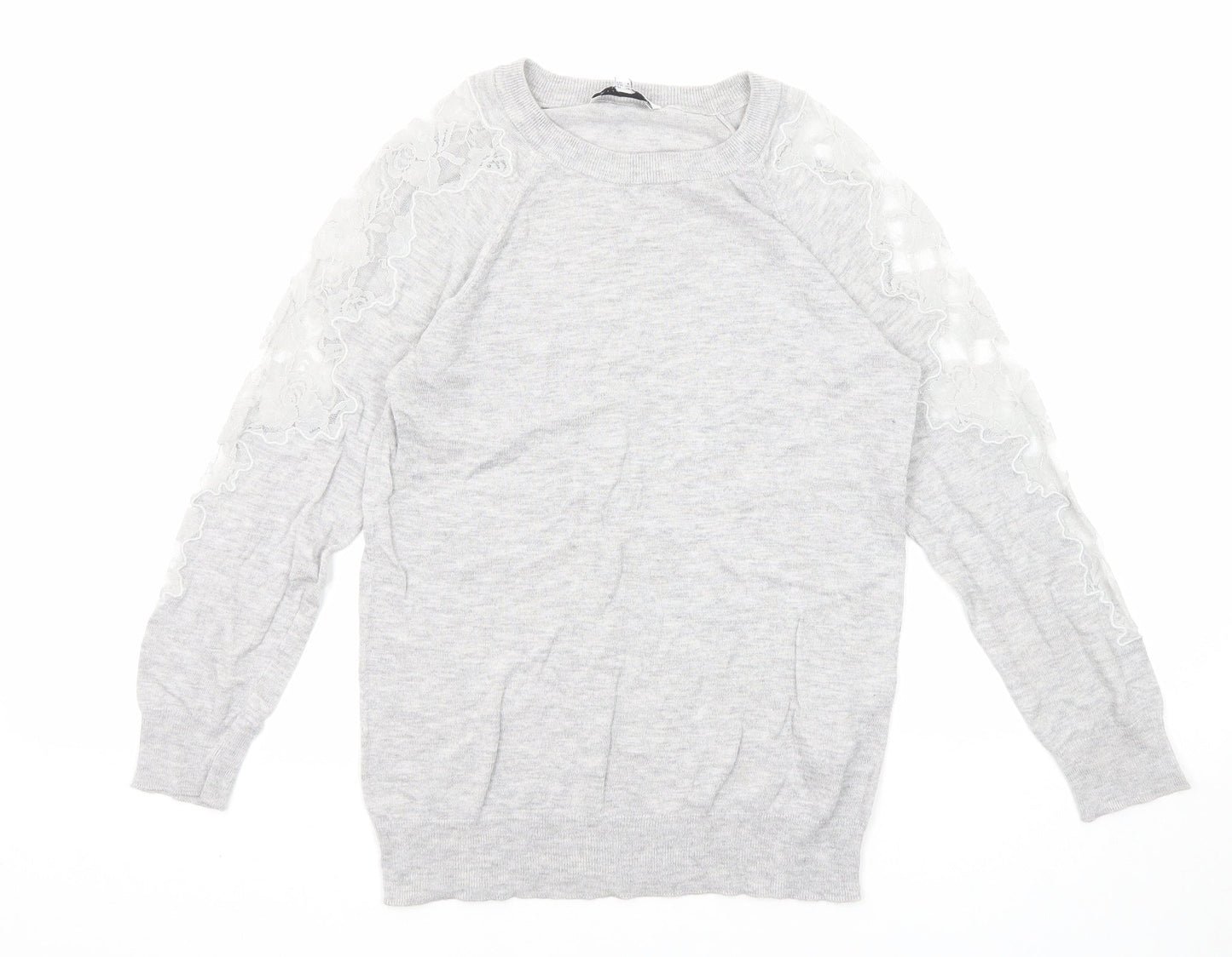 Womens UK Size 8 Warehouse Grey Pullover Jumper