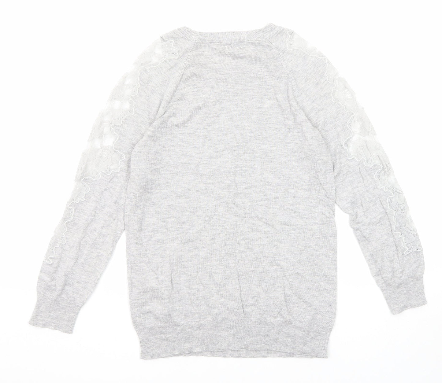 Womens UK Size 8 Warehouse Grey Pullover Jumper