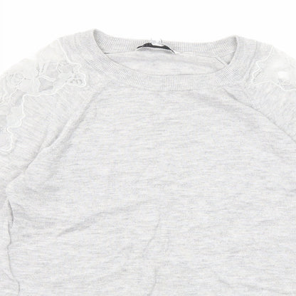 Womens UK Size 8 Warehouse Grey Pullover Jumper