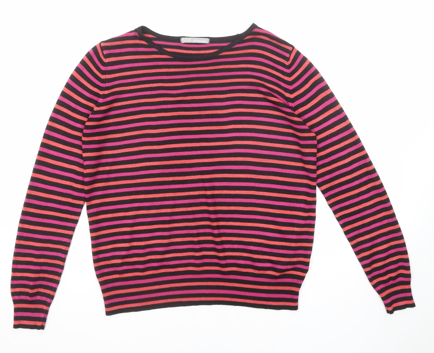 Womens UK Size 14 Marks and Spencer Multicoloured Pullover Jumper