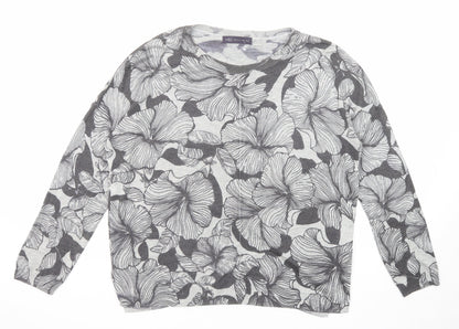 Womens UK Size L Marks and Spencer Grey Pullover Jumper