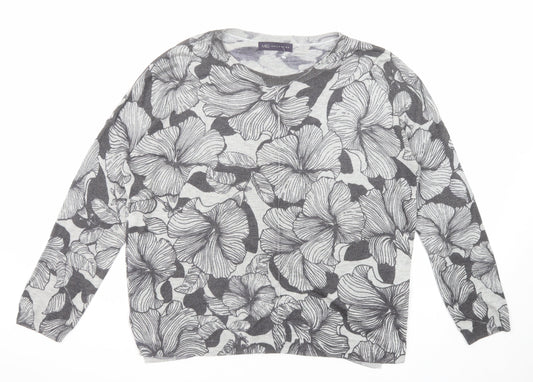 Womens UK Size L Marks and Spencer Grey Pullover Jumper