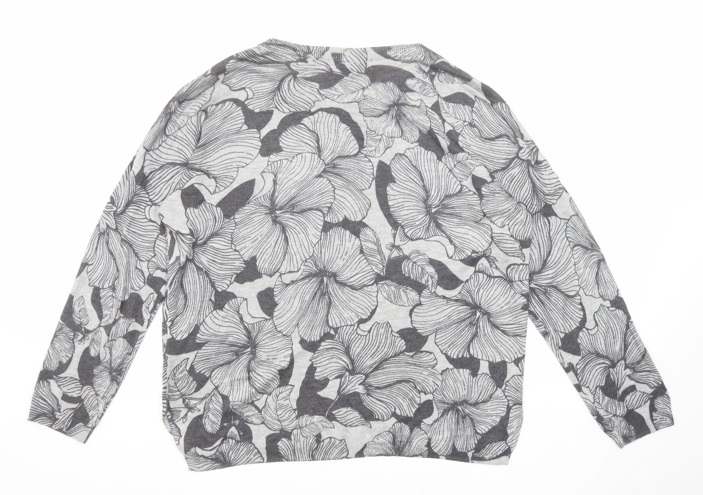 Womens UK Size L Marks and Spencer Grey Pullover Jumper