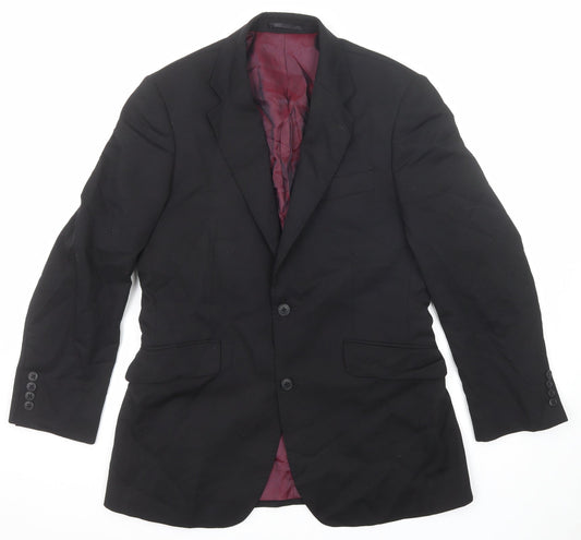 Mens UK Size 38 Evolution Regular Black Suit Jacket