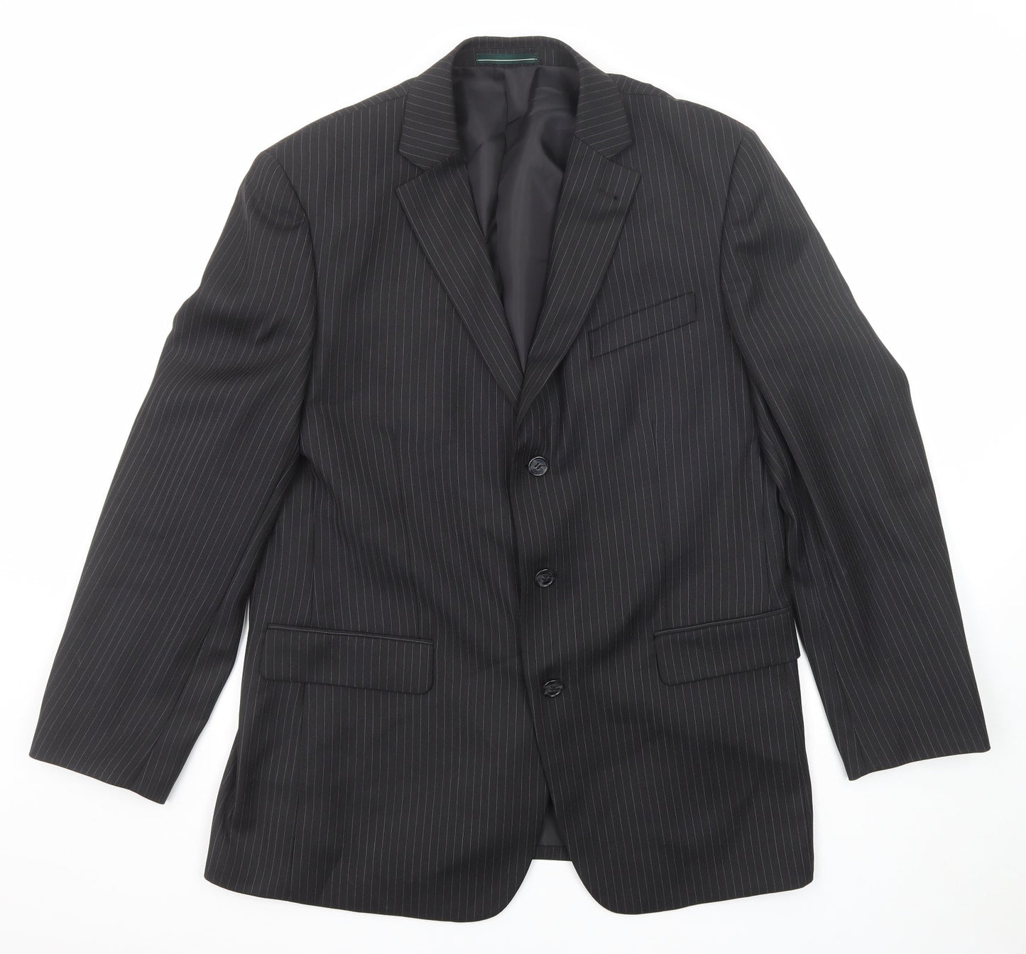 Mens UK Size 42 Greenwoods Regular Black Suit Jacket