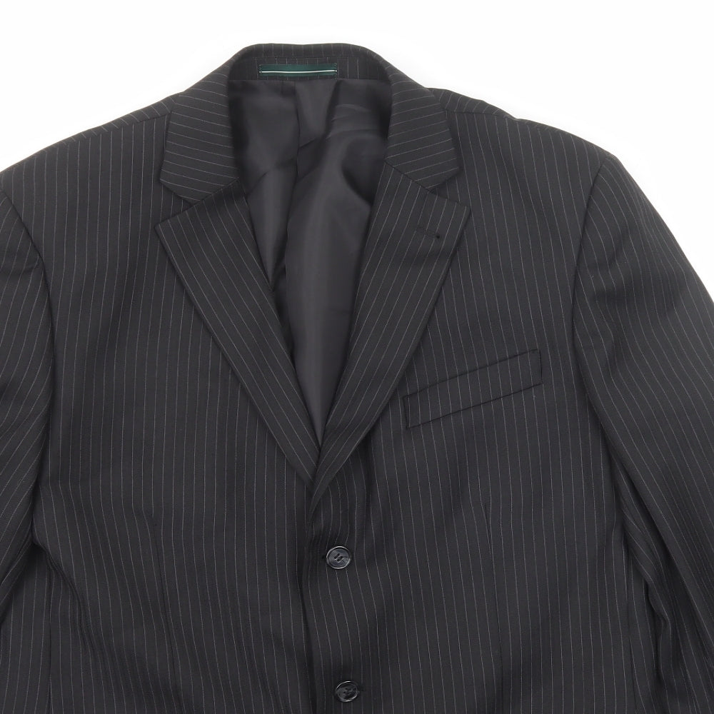 Mens UK Size 42 Greenwoods Regular Black Suit Jacket