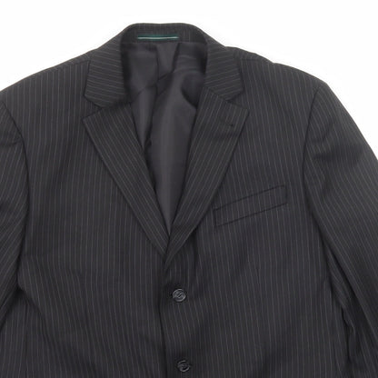 Mens UK Size 42 Greenwoods Regular Black Suit Jacket