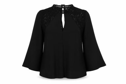 Womens UK Size 10 Miss Selfridge Black Basic Blouse