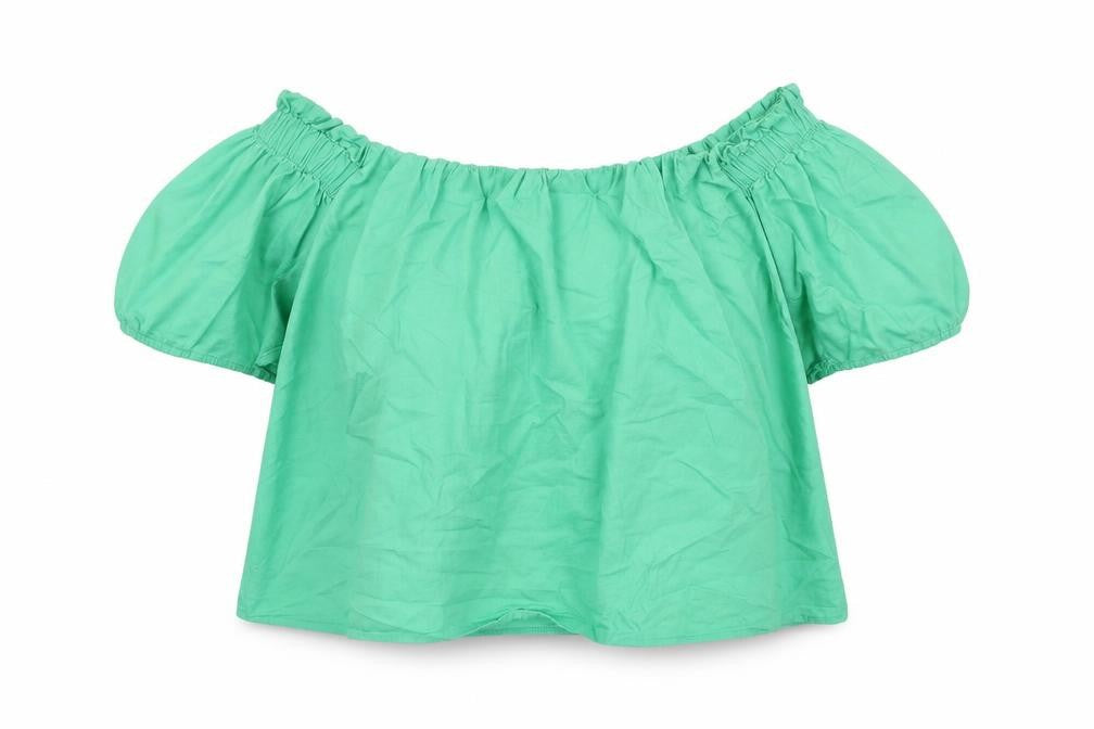 Womens UK Size 14 New Look Green Basic Blouse