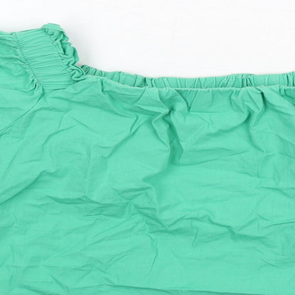Womens UK Size 14 New Look Green Basic Blouse