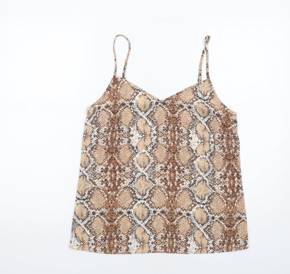 Womens UK Size 10 Marks and Spencer Brown Camisole Tank