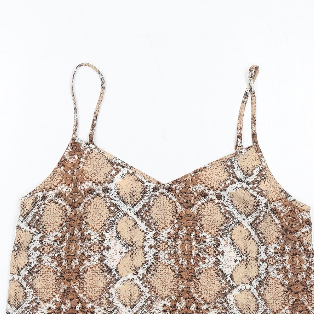 Womens UK Size 10 Marks and Spencer Brown Camisole Tank