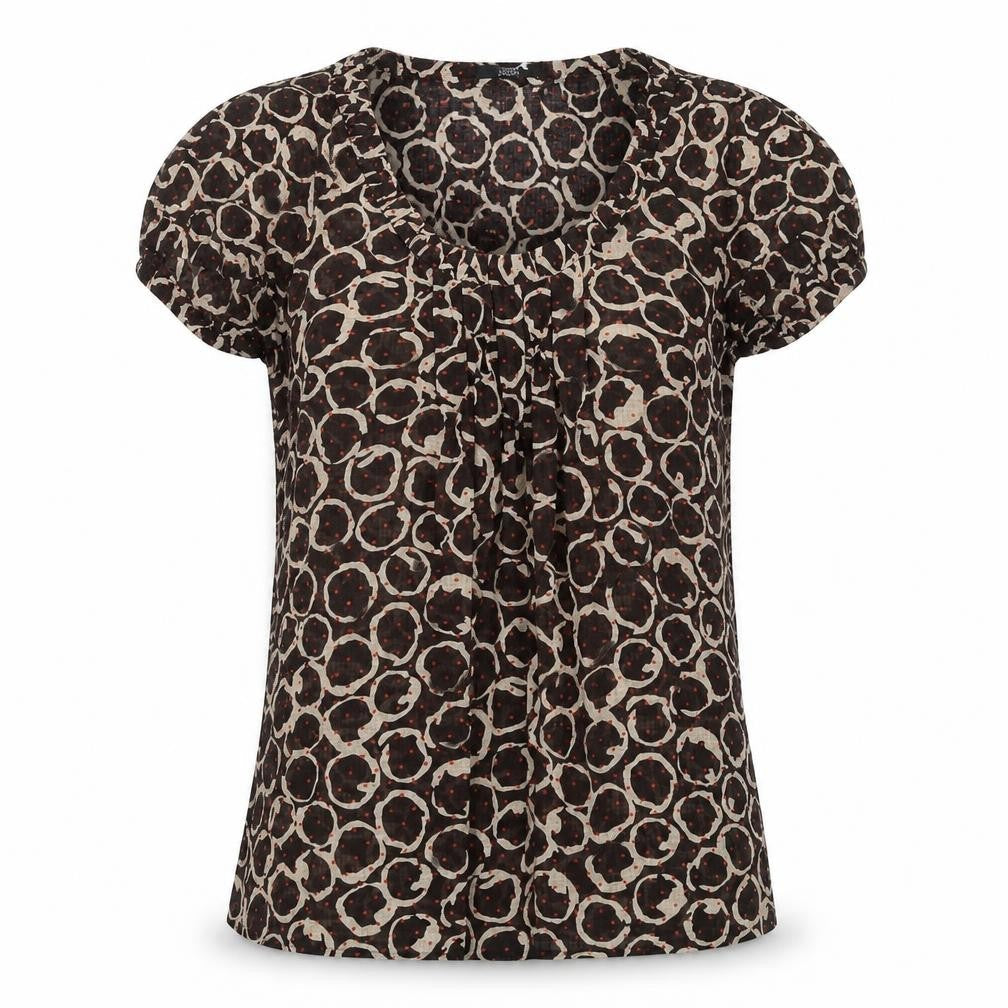 Womens UK Size 8 Marks and Spencer Brown Basic Blouse