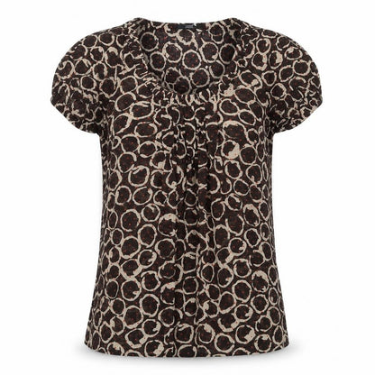 Womens UK Size 8 Marks and Spencer Brown Basic Blouse
