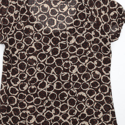 Womens UK Size 8 Marks and Spencer Brown Basic Blouse