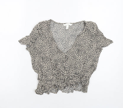 Womens UK Size 6 H&M Ivory Basic Blouse