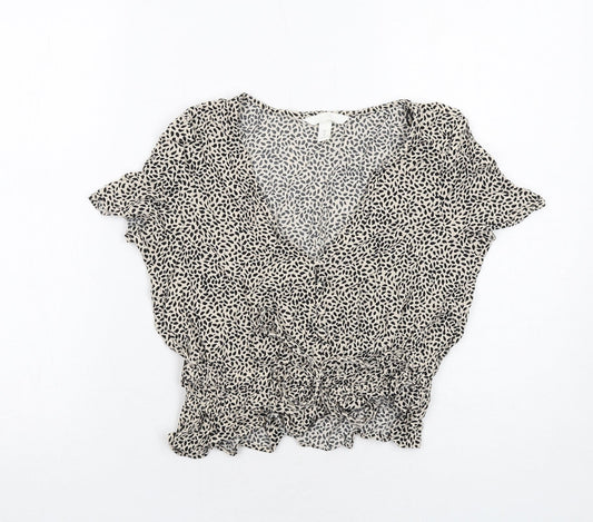 Womens UK Size 6 H&M Ivory Basic Blouse