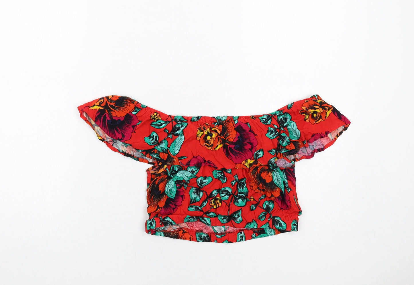 Womens UK Size S MINKPINK Red Cropped Blouse