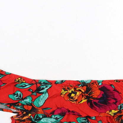 Womens UK Size S MINKPINK Red Cropped Blouse
