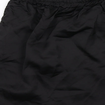 Boohoo Womens Black Polyester A-Line Skirt Size 8