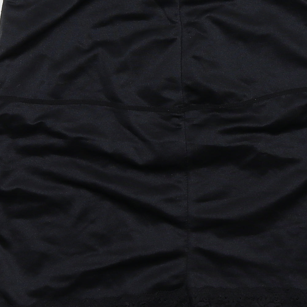 M&Co Womens Black Nylon Pettiskirt Skirt Size 16