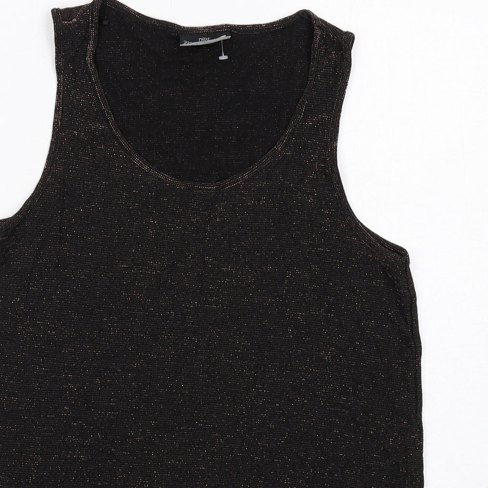 Womens UK Size 10 NEXT Black Basic Tank