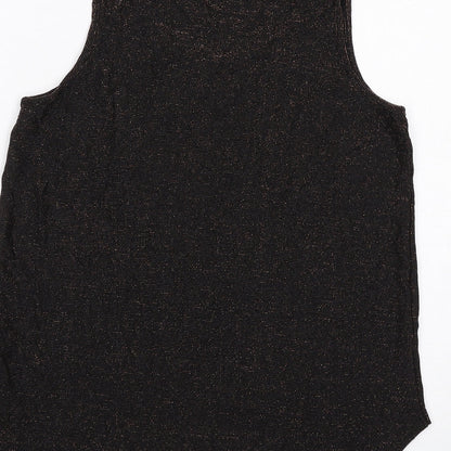 Womens UK Size 10 NEXT Black Basic Tank