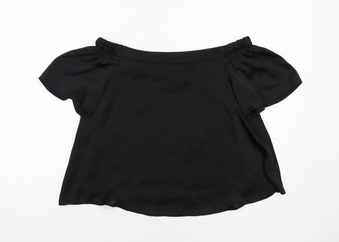 Womens UK Size 8 New Look Black Basic Blouse