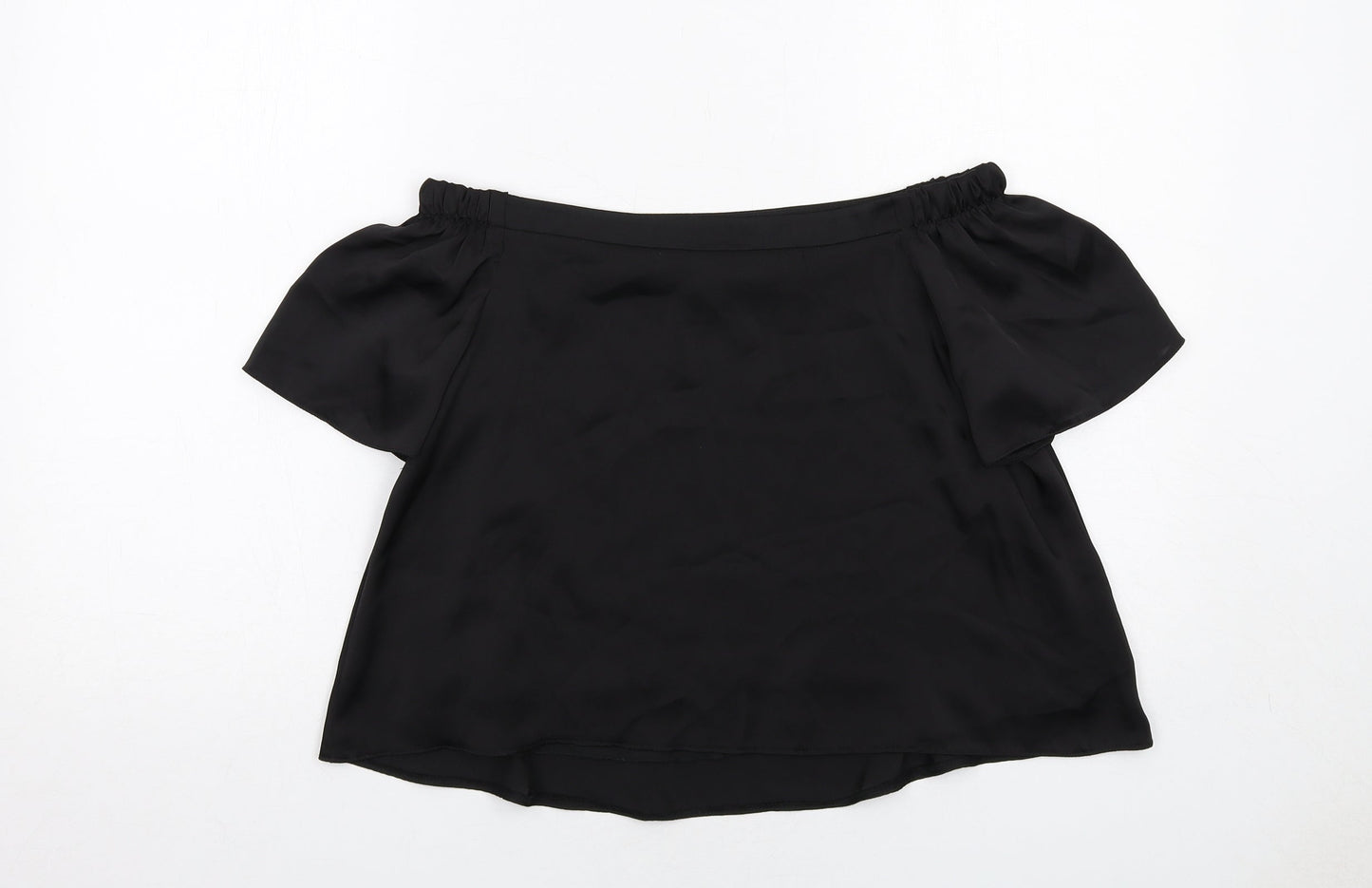 Womens UK Size 8 New Look Black Basic Blouse