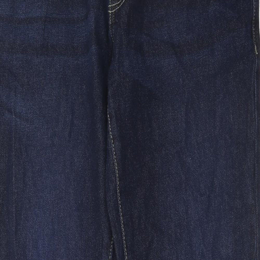 Boohoo Mens Blue Cotton Straight Jeans Size 32 in Regular Button