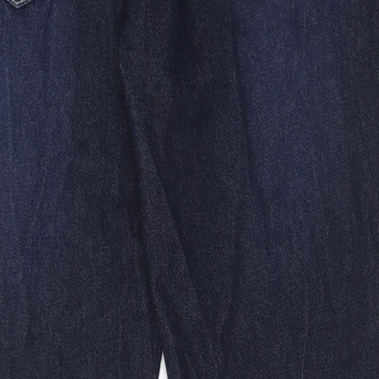 Boohoo Mens Blue Cotton Straight Jeans Size 32 in Regular Button