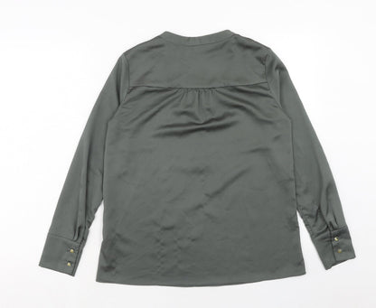 Womens UK Size S H&M Green Basic Blouse