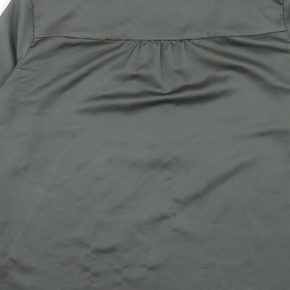 Womens UK Size S H&M Green Basic Blouse
