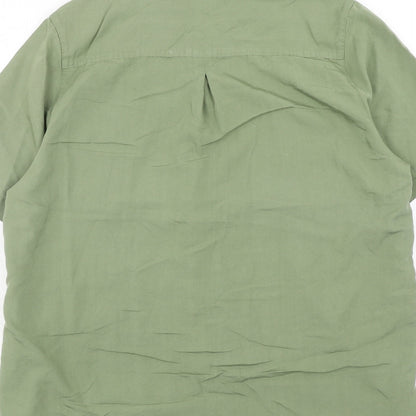Womens UK Size 16 Damart Green Basic Button-Up