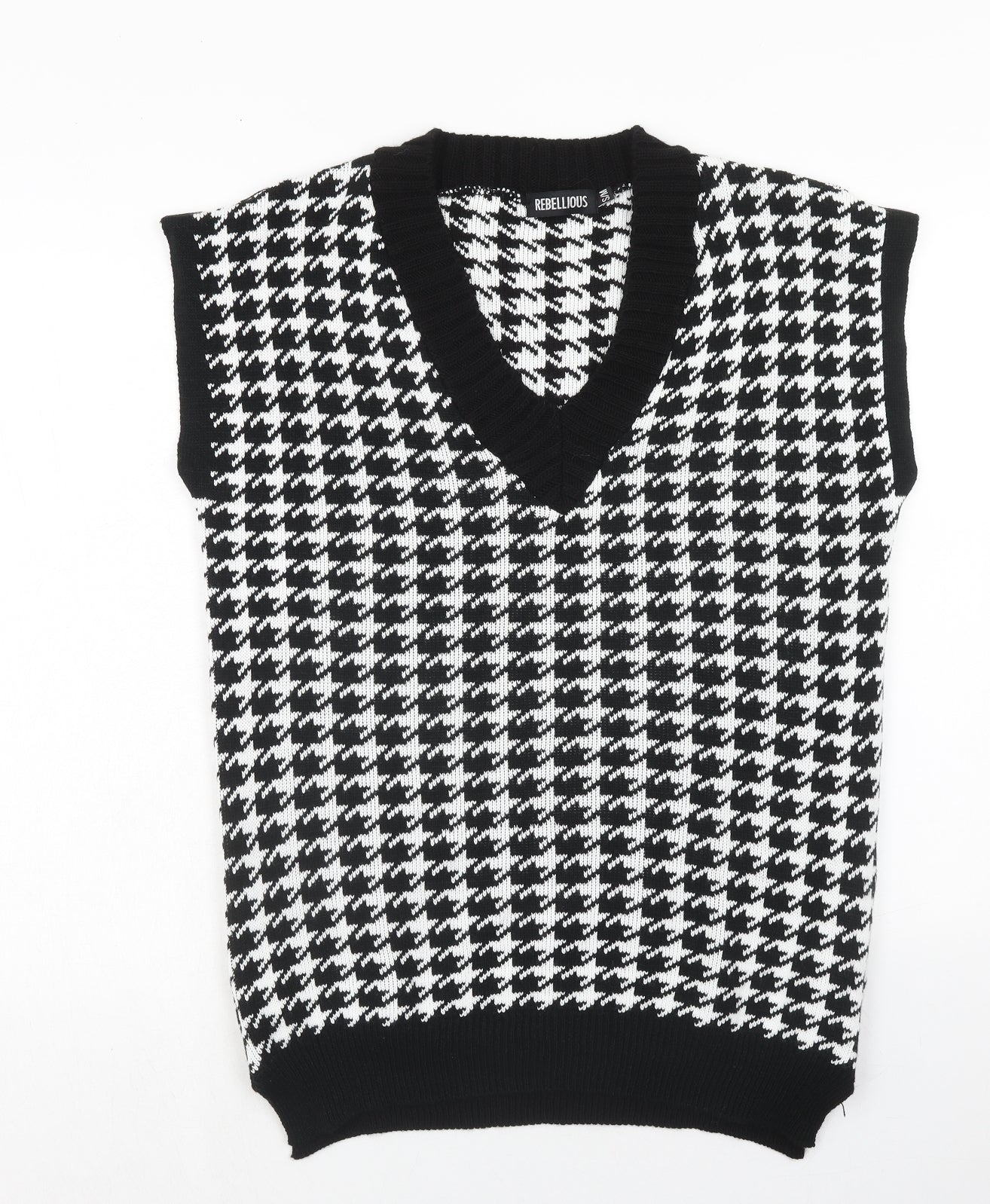 Womens UK Size S Rebellious Black Pullover Jumper