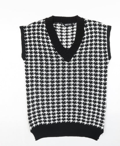 Womens UK Size S Rebellious Black Pullover Jumper