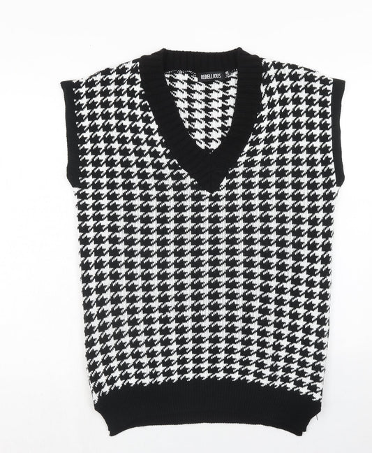 Womens UK Size S Rebellious Black Pullover Jumper